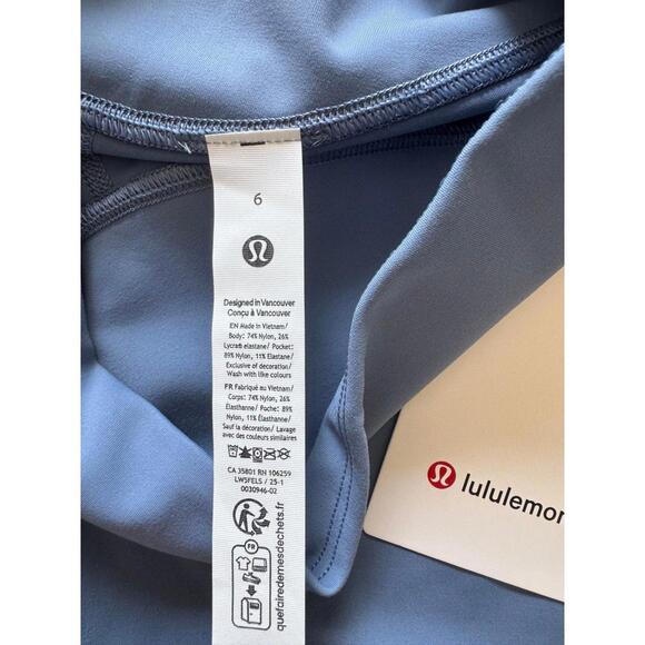 Lululemon Wunder Under SmoothCover High Rise 25” Washed Denim Size 6 NWT - Picture 6 of 7